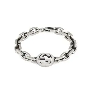 Gucci Sterling Silver Running G Mega Link Bracelet