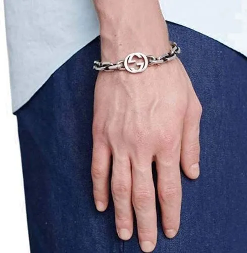 Gucci Sterling Silver Running G Mega Link Bracelet