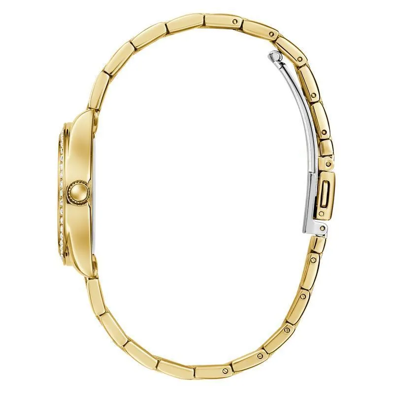Guess Ladies Gold Tone Analog Watch
