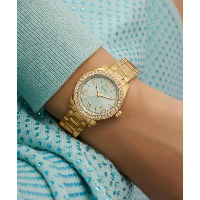 Guess Ladies Gold Tone Analog Watch