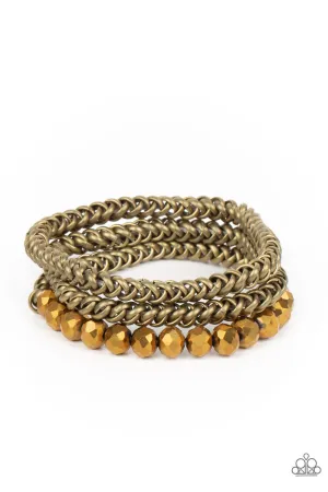 Gutsy and Glitzy - Brass Bracelet
