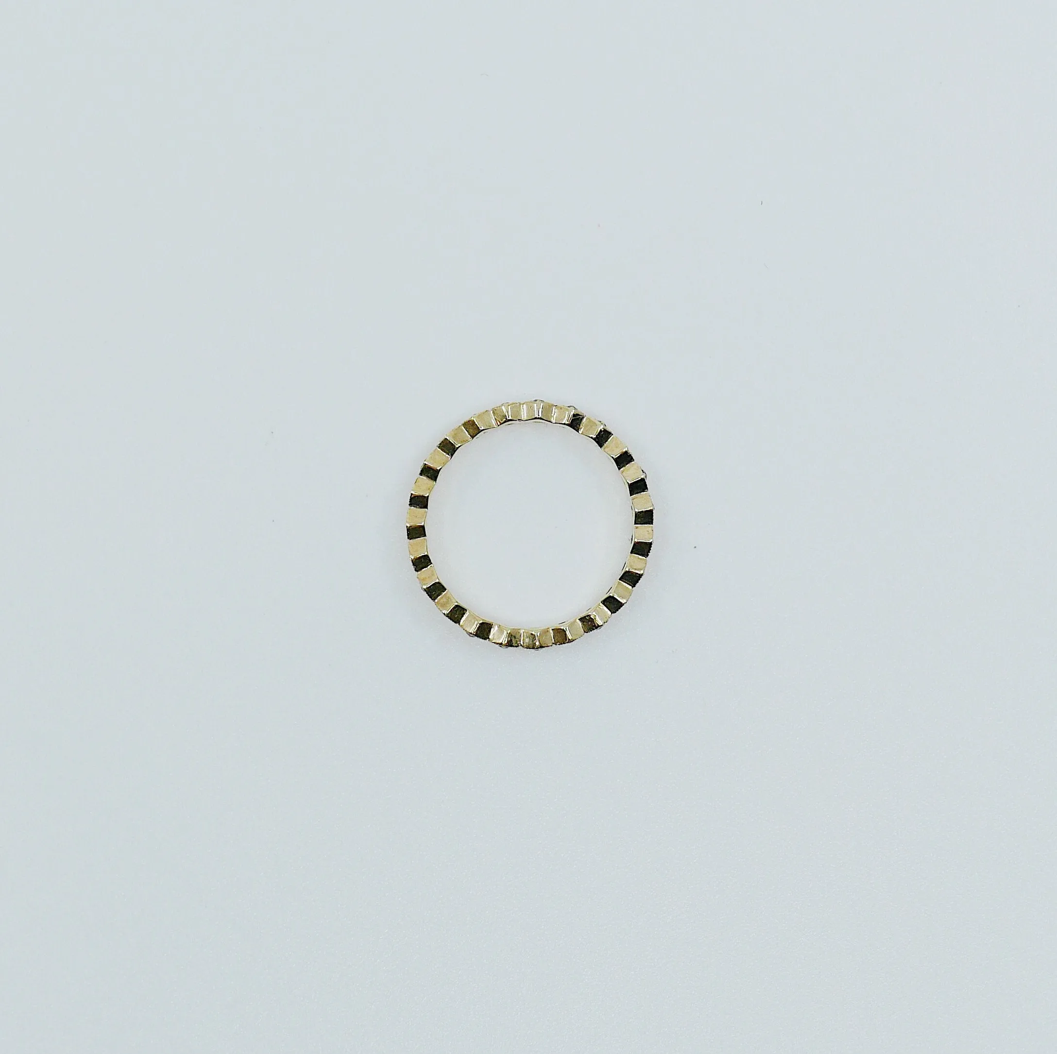 Hexagon Black Diamond Eternity Band