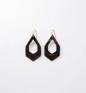 HexDeco Drop Earrings - Black
