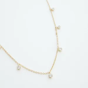 HONEYCAT - Crystal Bezel Stardust Necklace