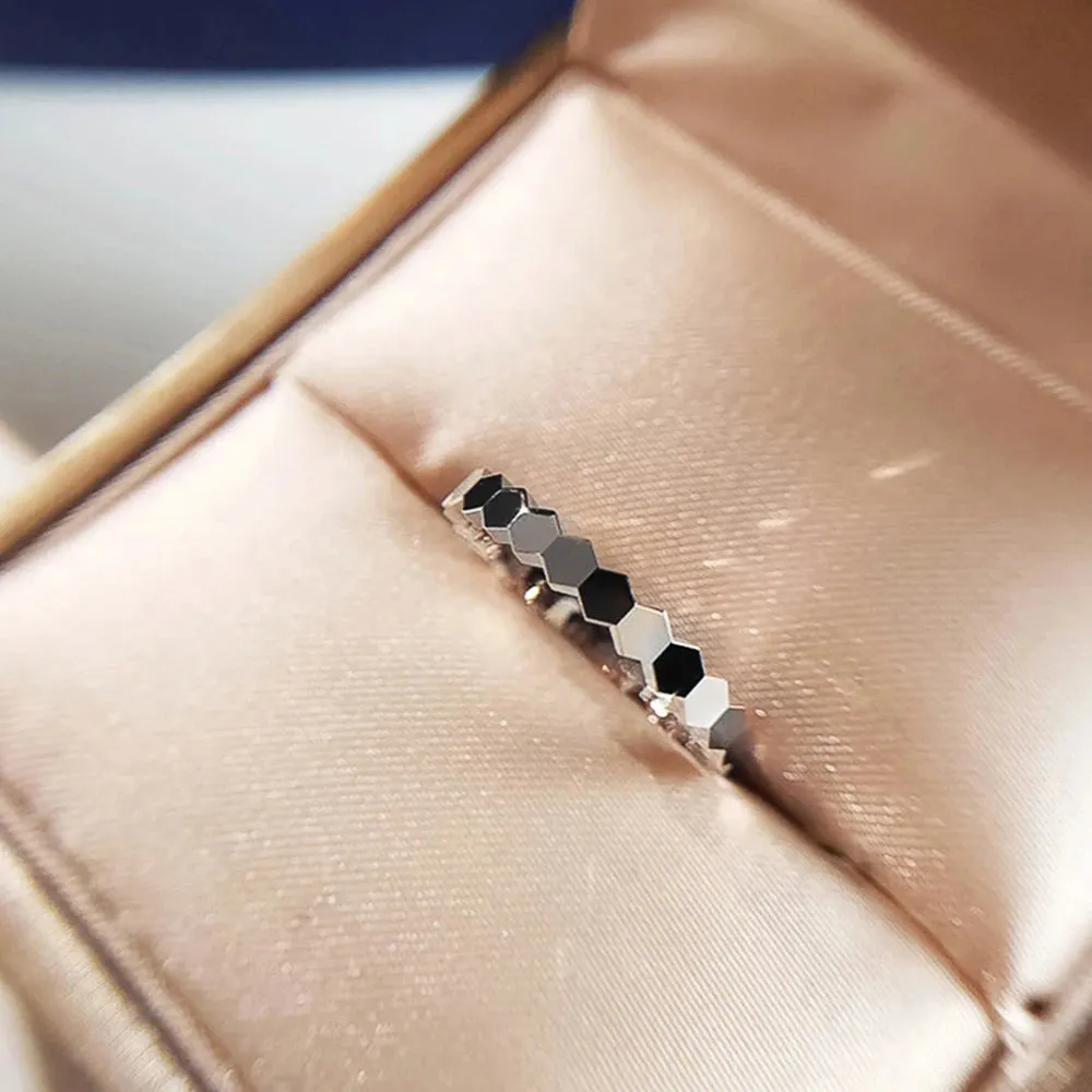 Honeycomb Cubic Zircon Ring