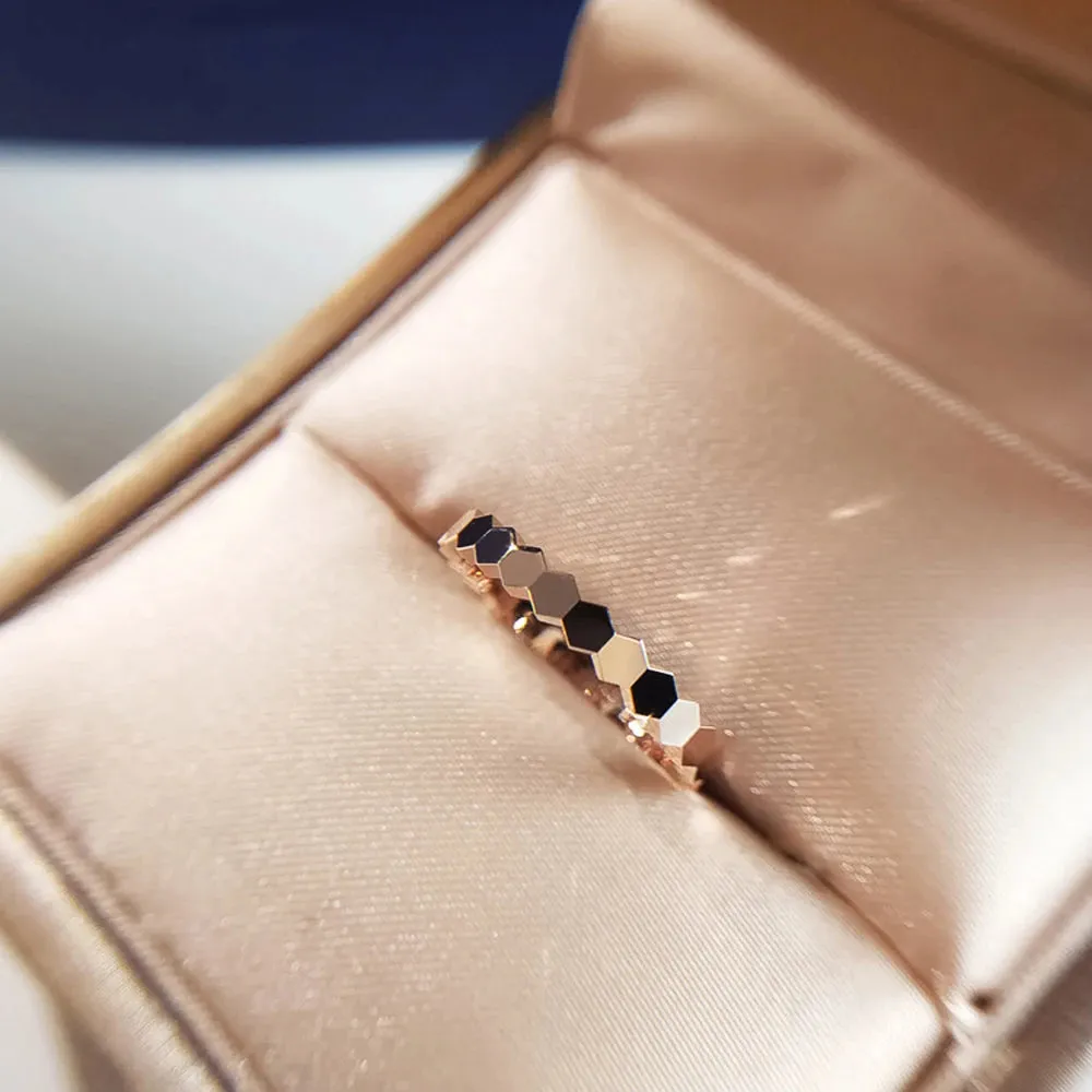 Honeycomb Cubic Zircon Ring