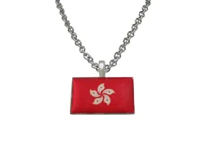 Hong Kong Flag Pendant Necklace