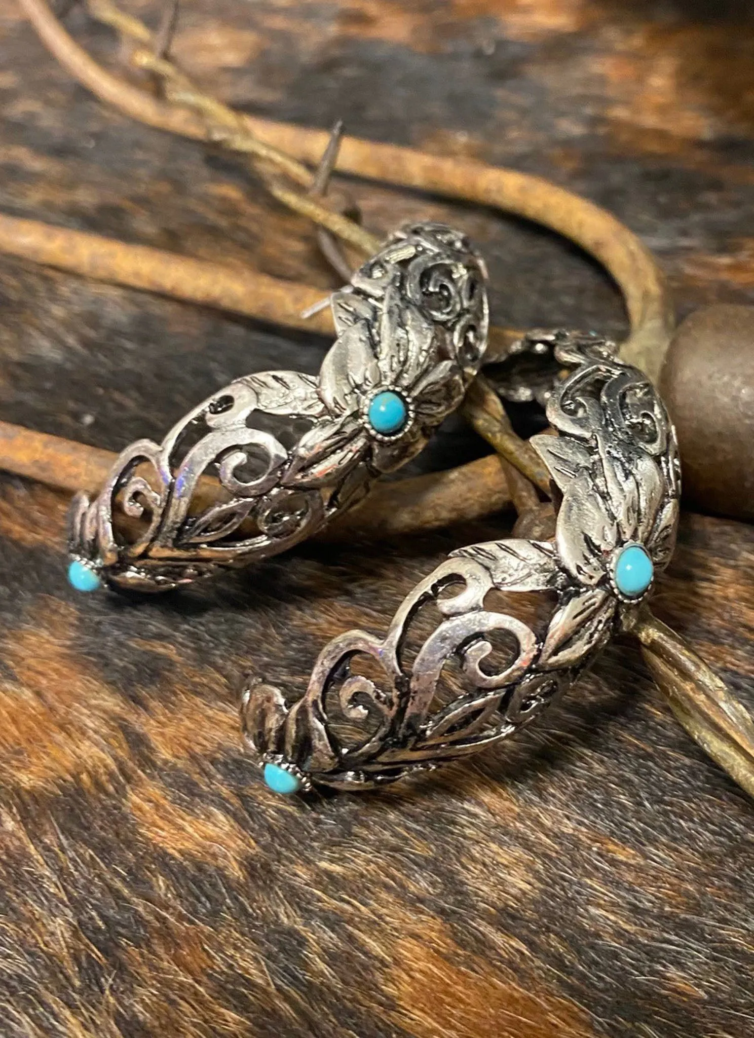 Hoop Floral Earrings