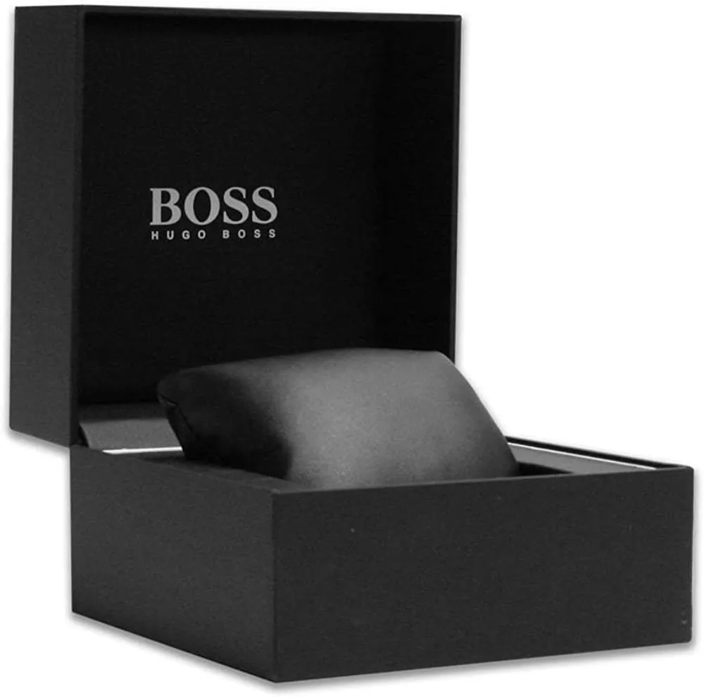 Hugo Boss Jet Silver Brown Leather Men's Watch  1513280