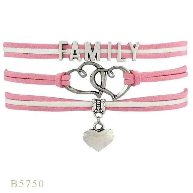 Infinity Love Family Mom Bracelets for Women Mother Baby Shower Mimi Children Bracelets for Father Papa Dad