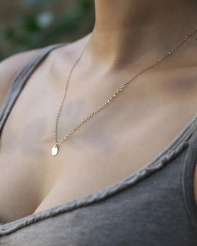 Initial Disc Necklace