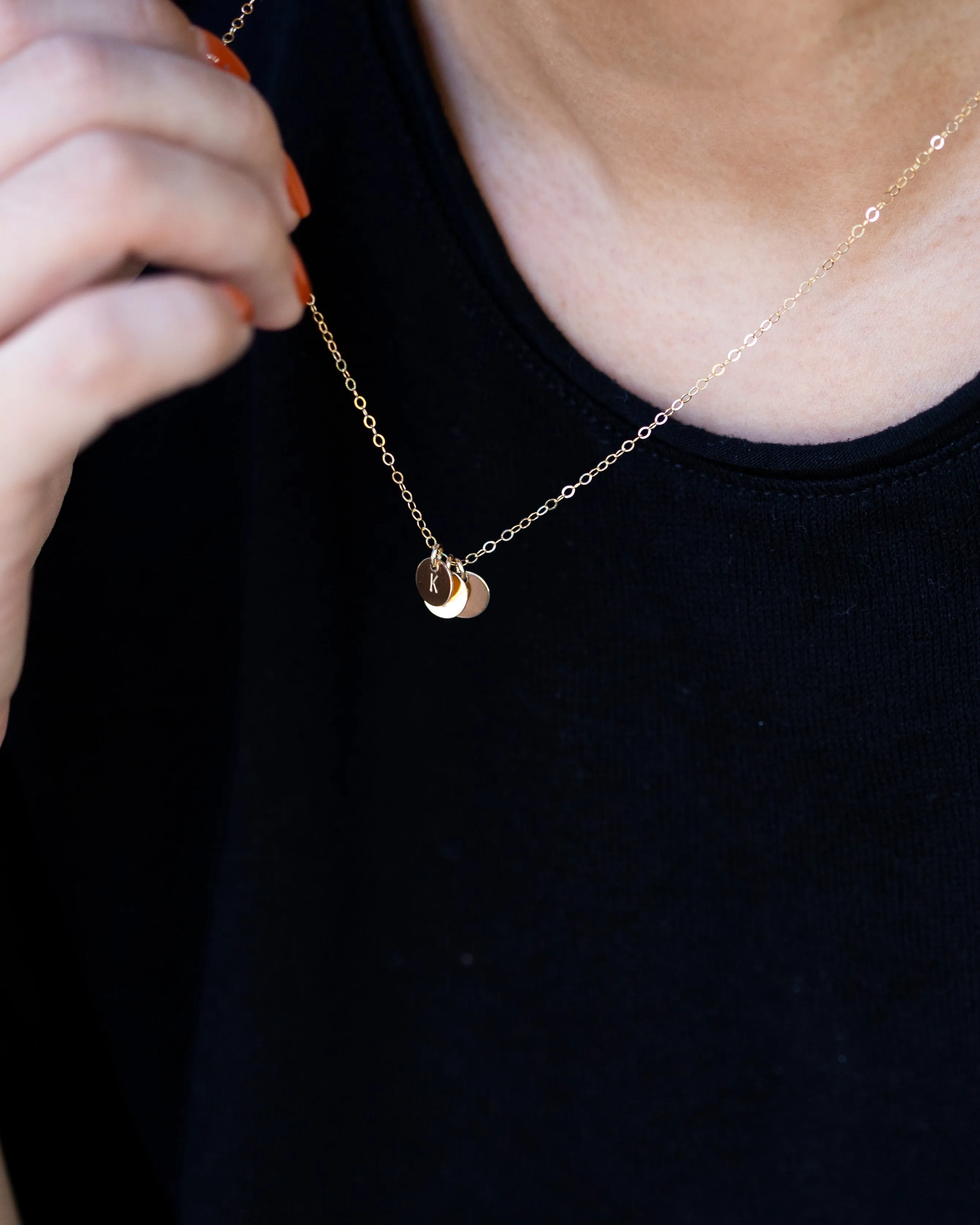 Initial Disc Necklace