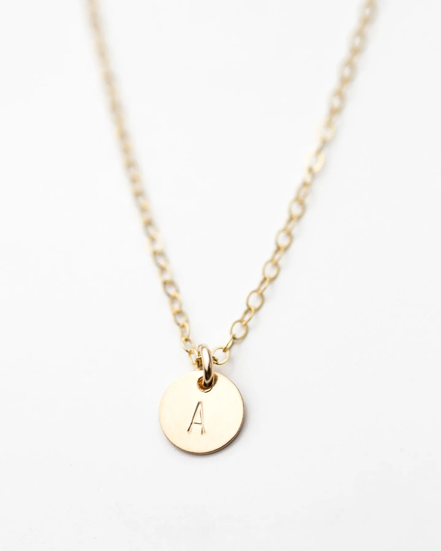 Initial Disc Necklace