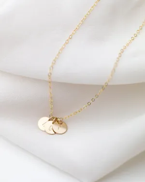 Initial Disc Necklace