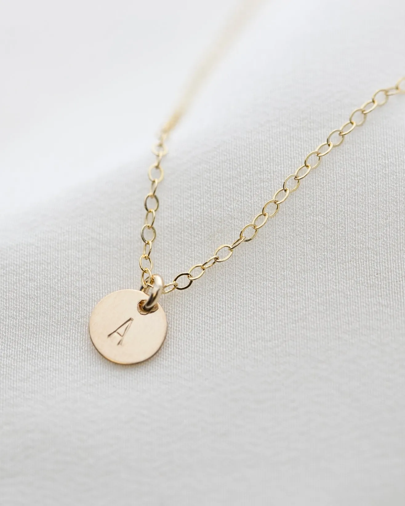 Initial Disc Necklace