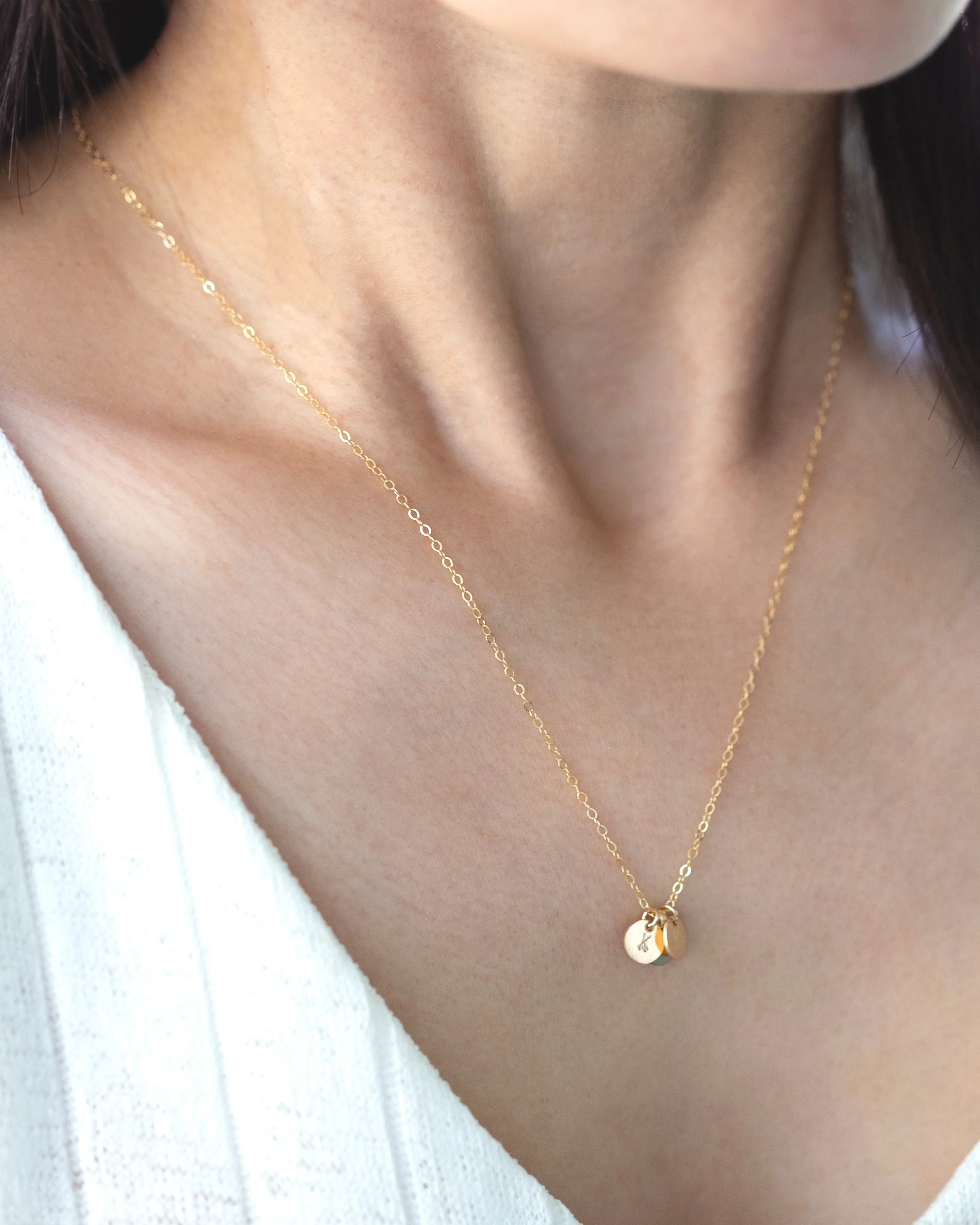 Initial Disc Necklace