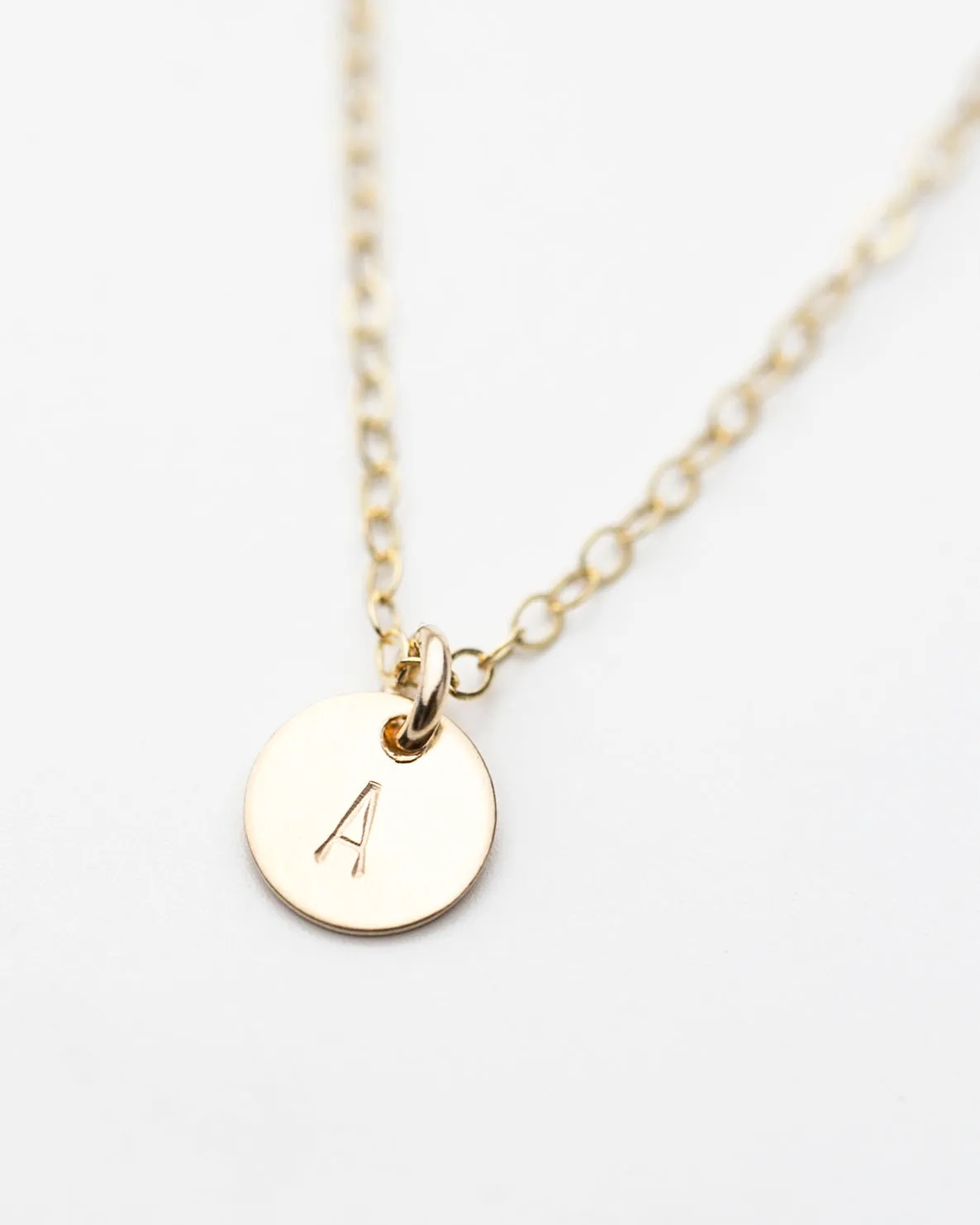 Initial Disc Necklace