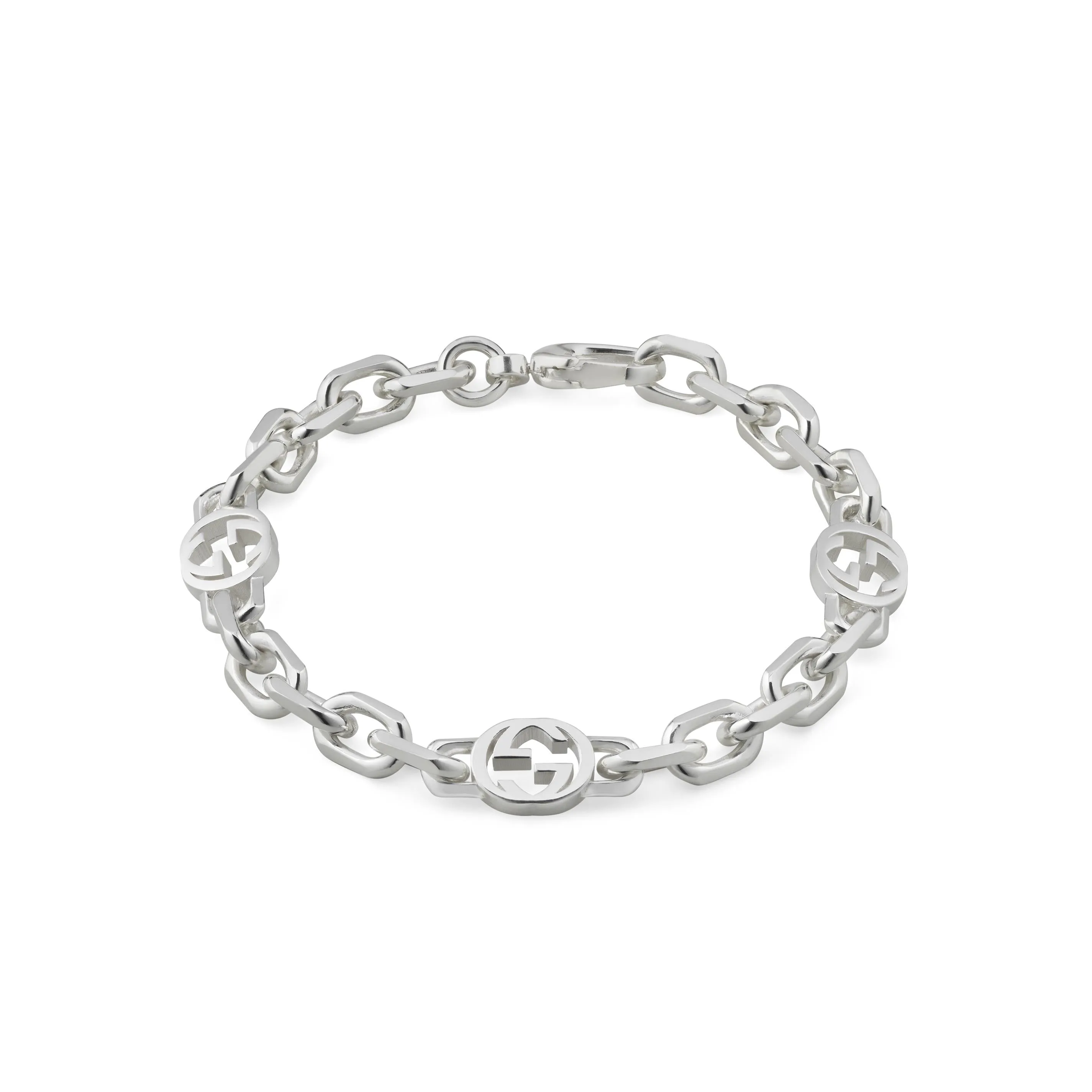 INTERLOCKING CHAIN BRACELET - STERLING SILVER