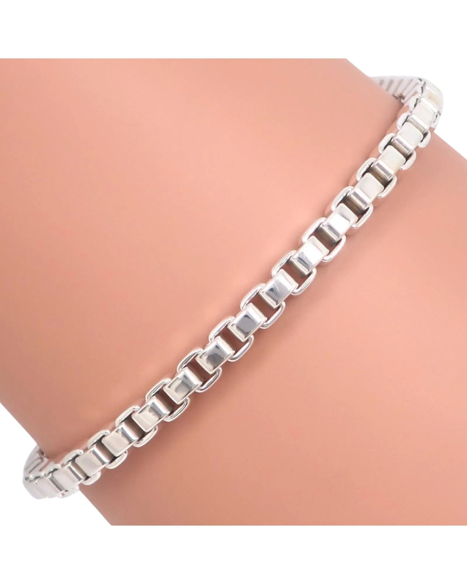 Interlocking Circle Bracelet Silver