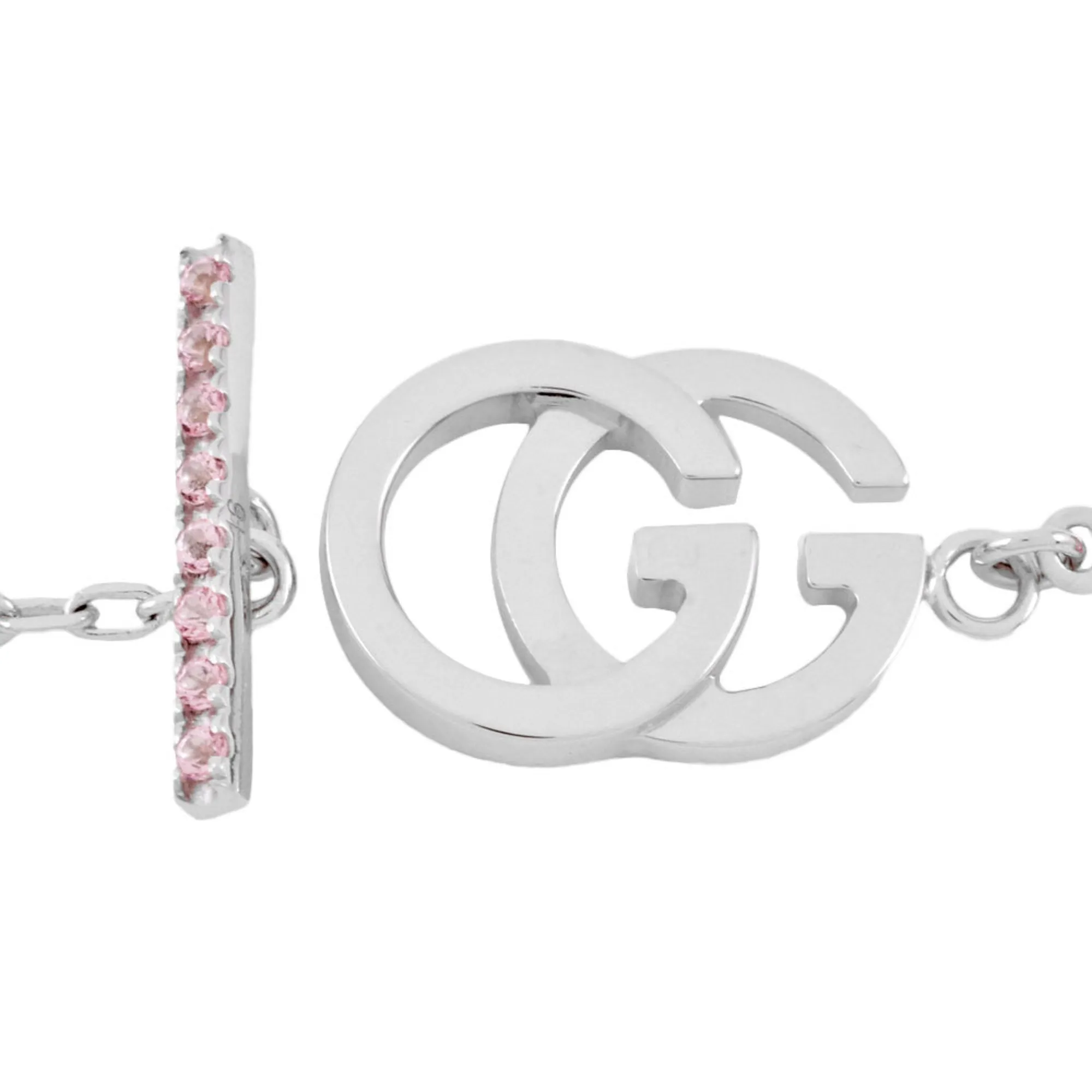 Interlocking G White Gold Bracelet with Box and Dust Bag