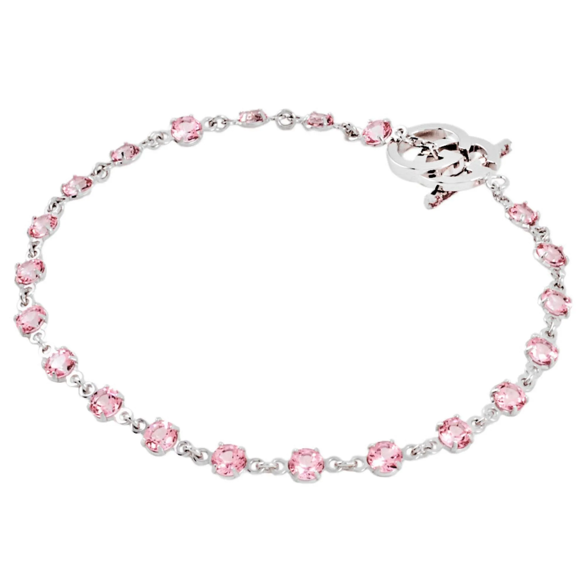 Interlocking G White Gold Bracelet with Box and Dust Bag