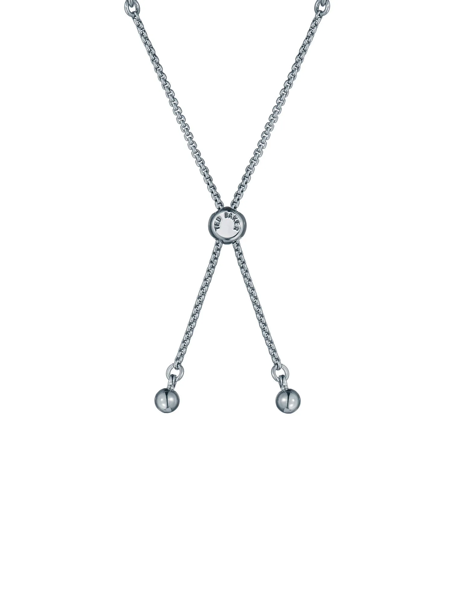 Isabela Crystal Baguette Adjustable Bracelet Silver