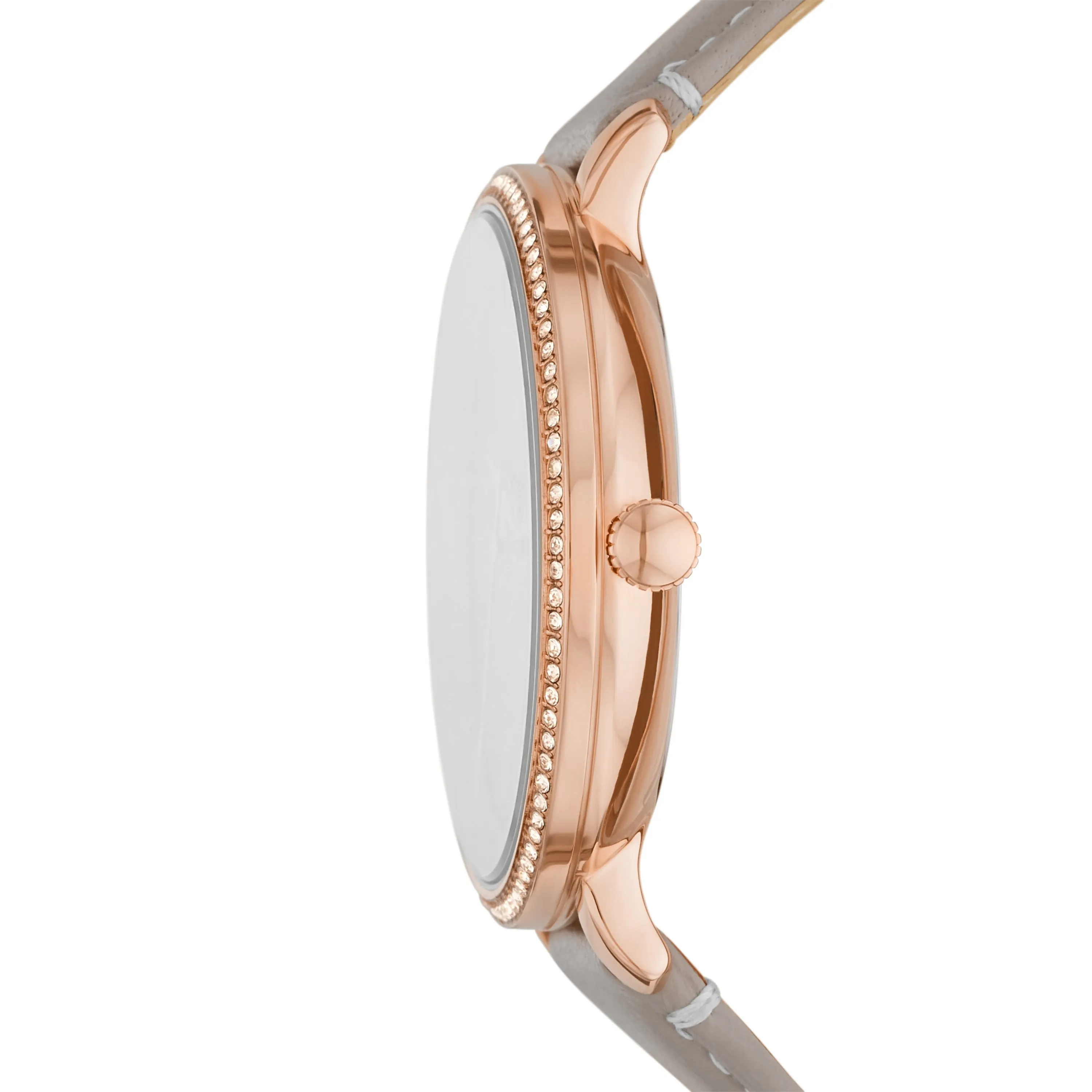 Jacqueline Multifunction Gray Leather Watch