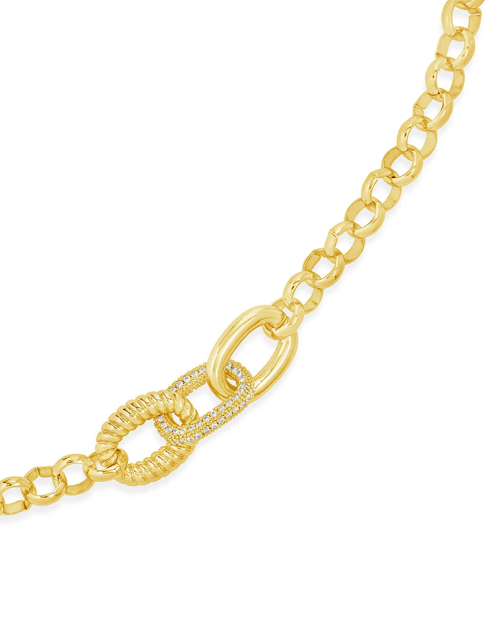 Jaycee CZ Interlocking Chain Bracelet