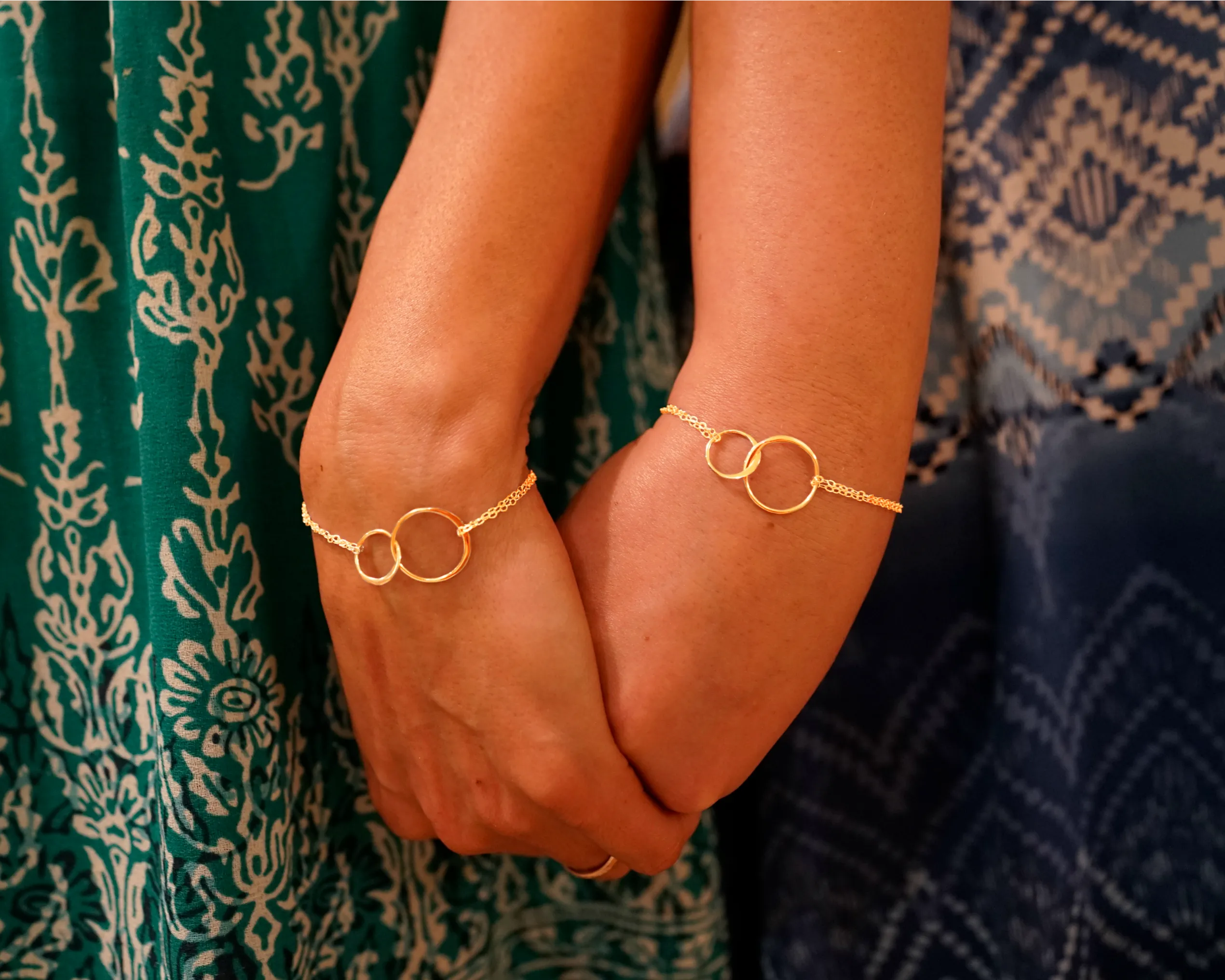 josie connected ring bracelet, goldtone • mother & daughter