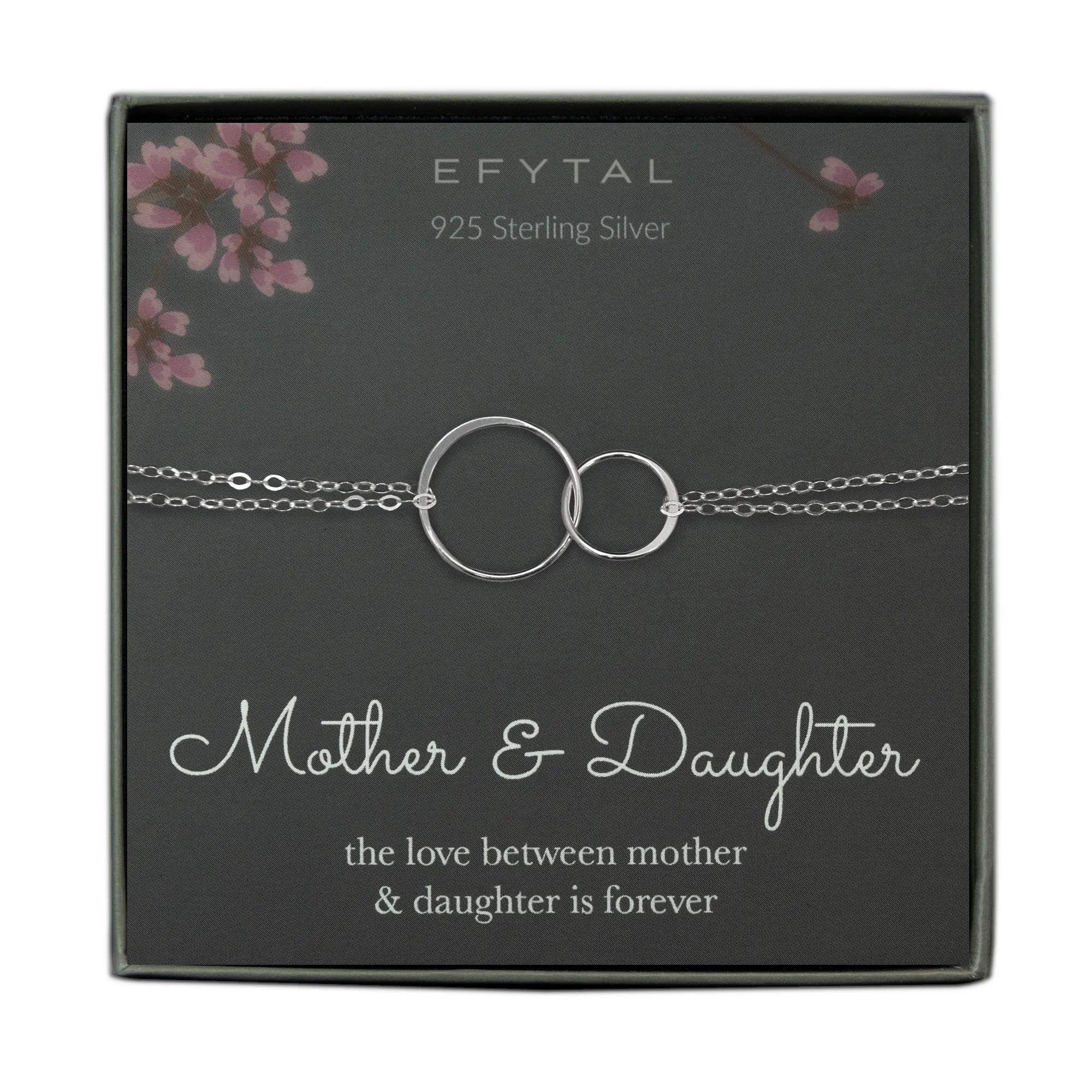josie connected ring bracelet, silver • mother & daughter