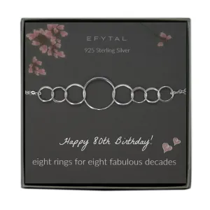 josie eight ring bracelet • happy 80th birthday