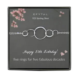 josie five ring bracelet • happy 50th birthday