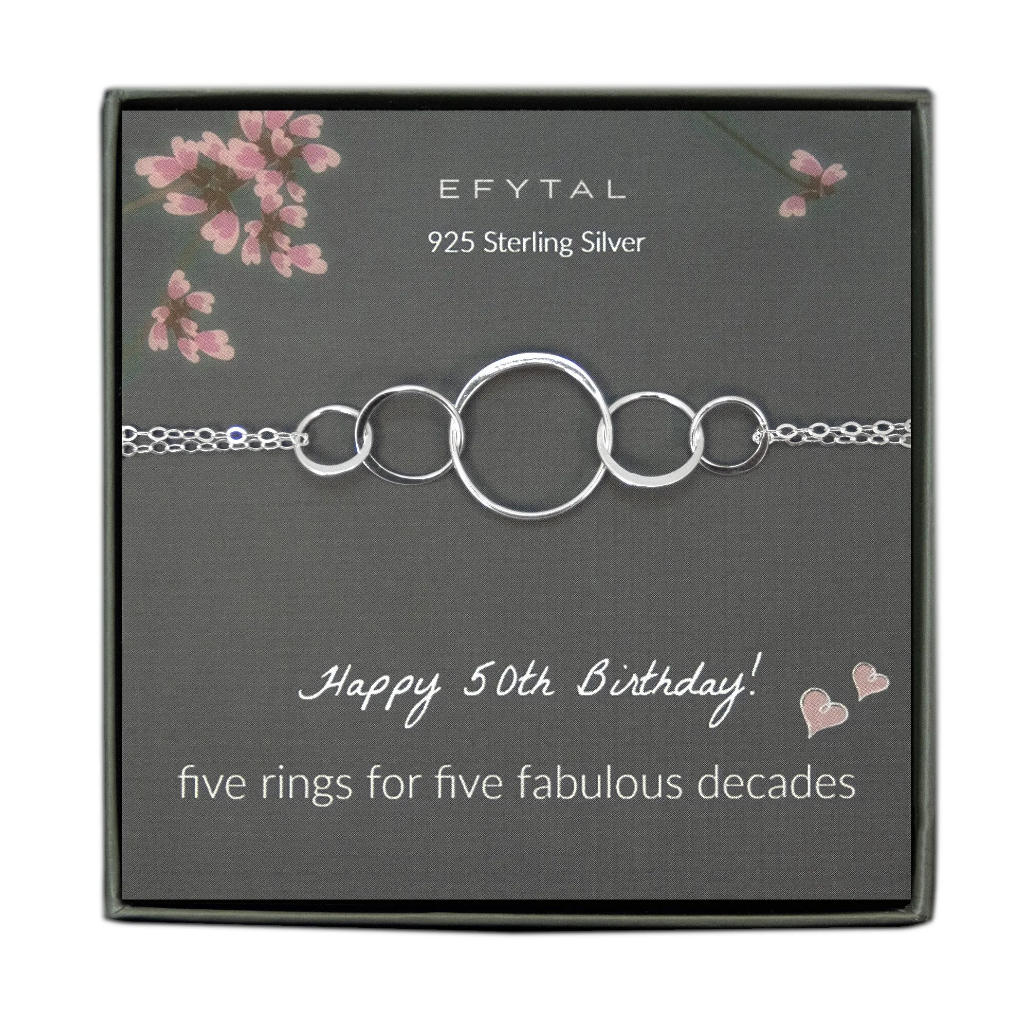 josie five ring bracelet • happy 50th birthday