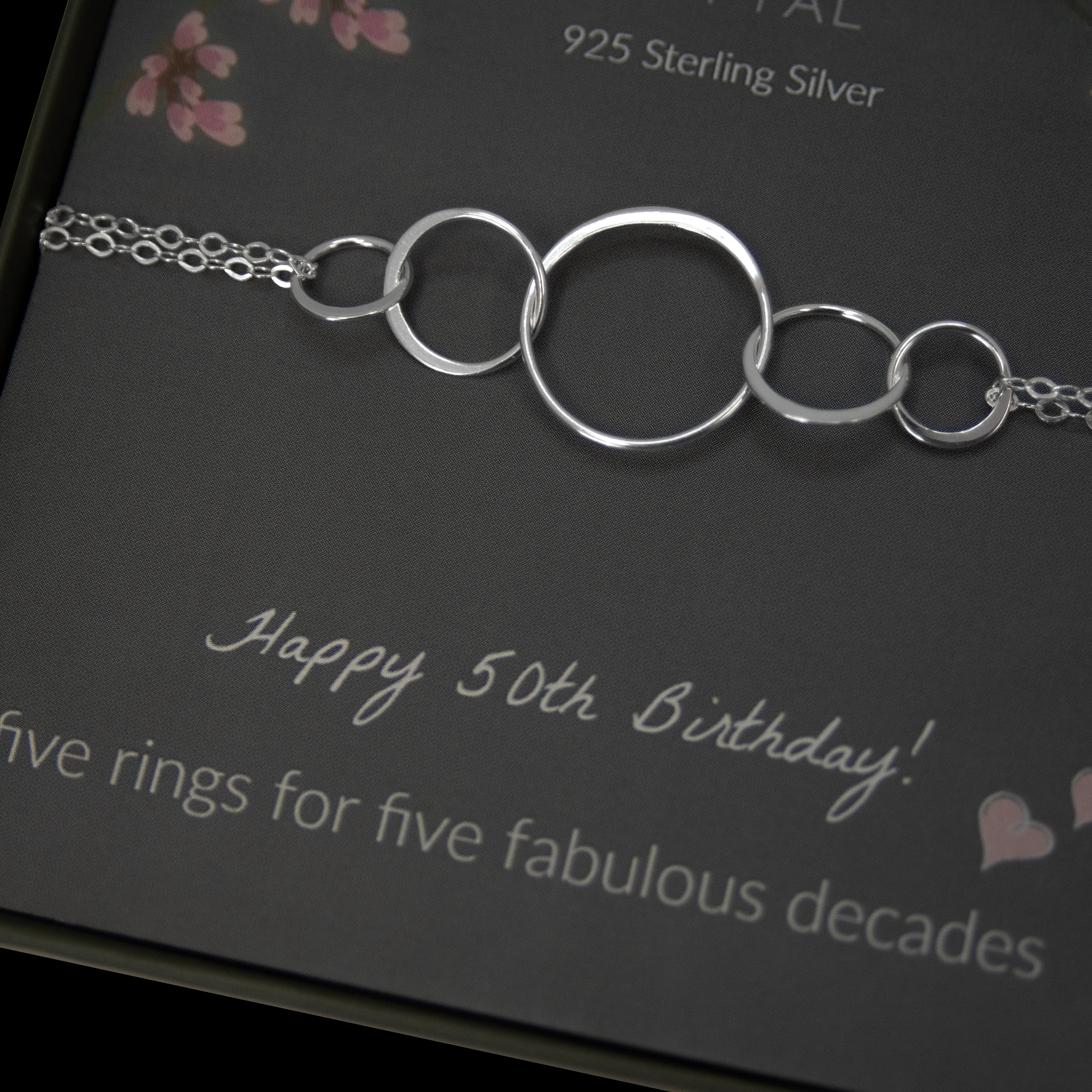 josie five ring bracelet • happy 50th birthday