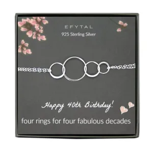 josie four ring bracelet • happy 40th birthday