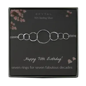 josie seven ring bracelet • happy 70th birthday