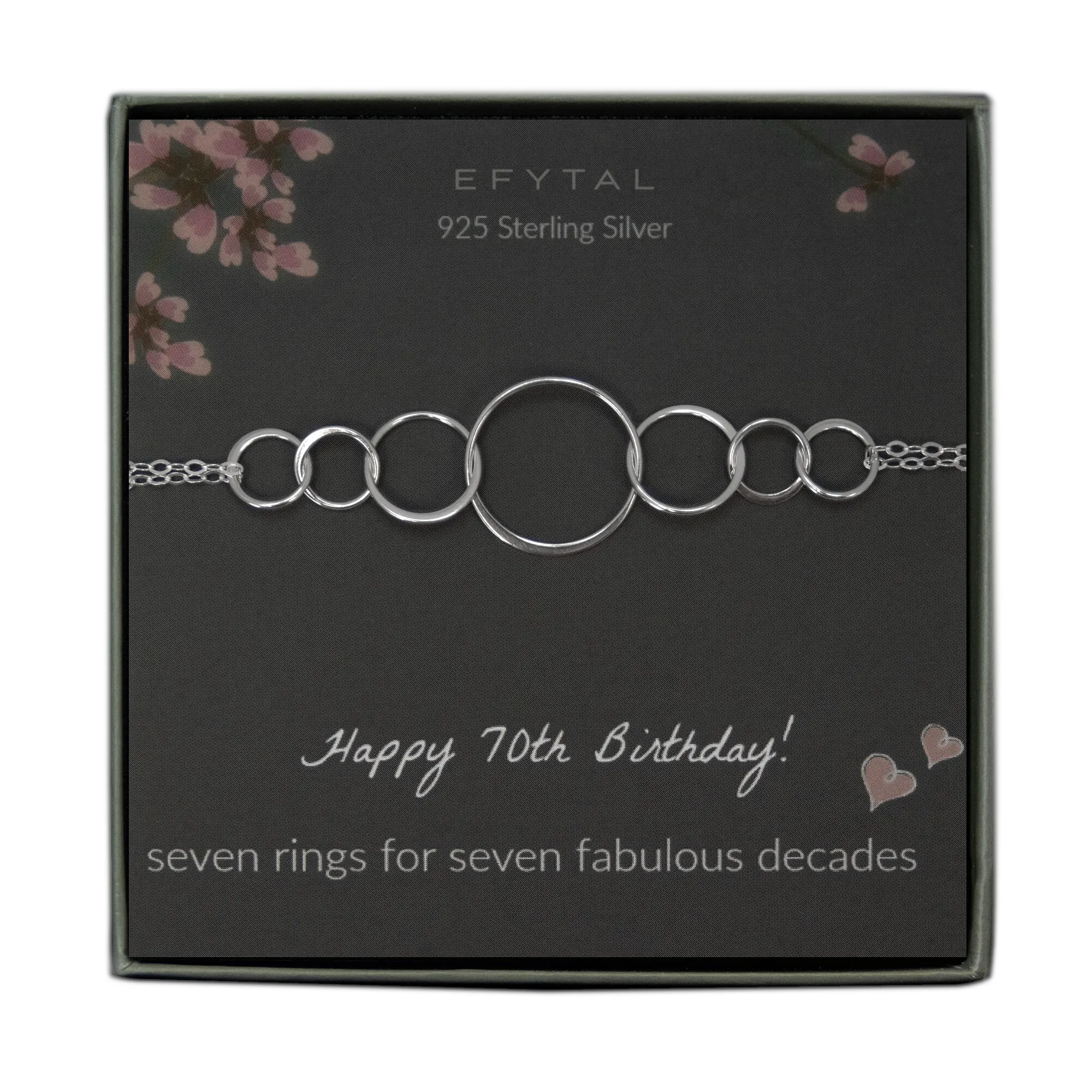 josie seven ring bracelet • happy 70th birthday