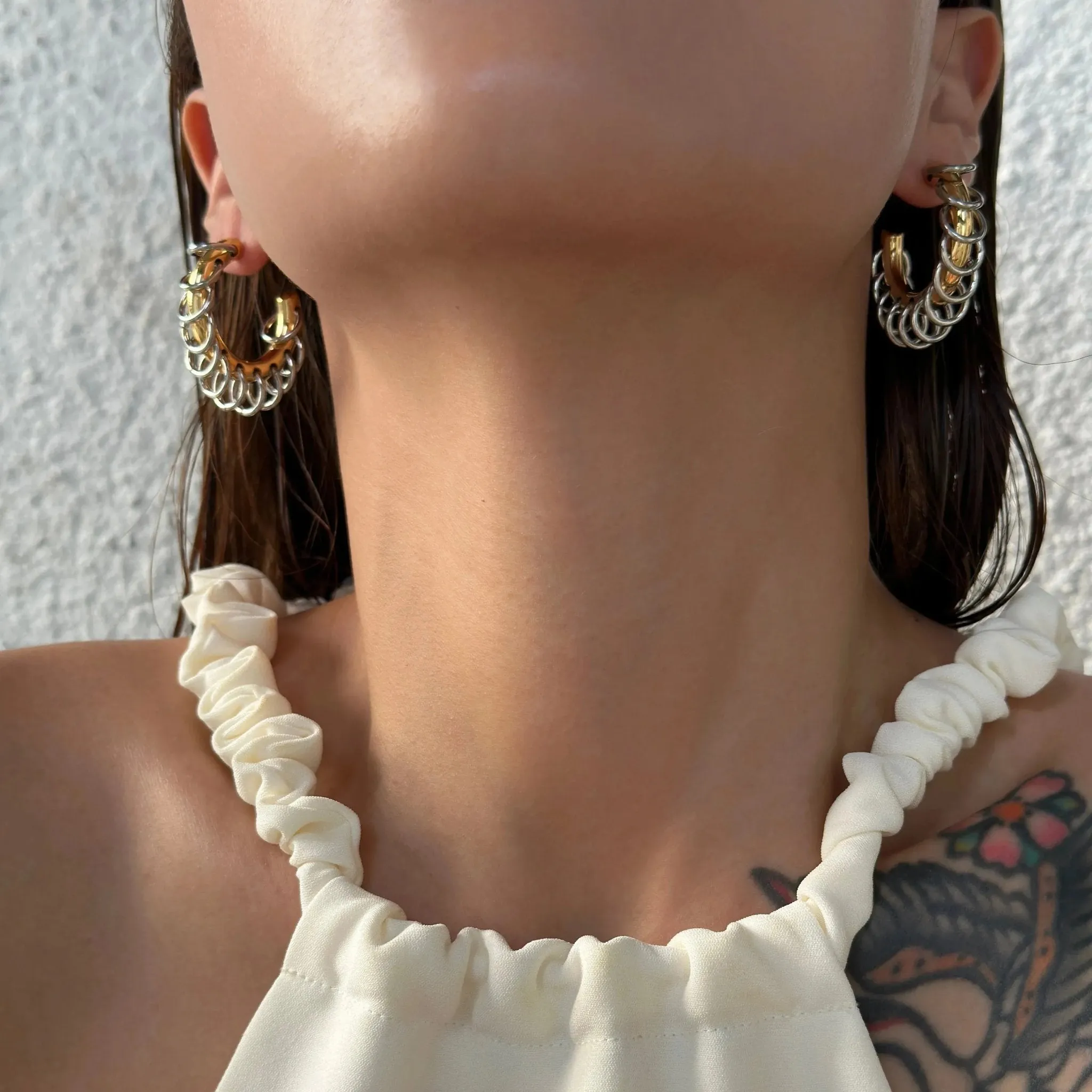 Jumping Through Hoops 18K Gold Plated Hoop Earrings