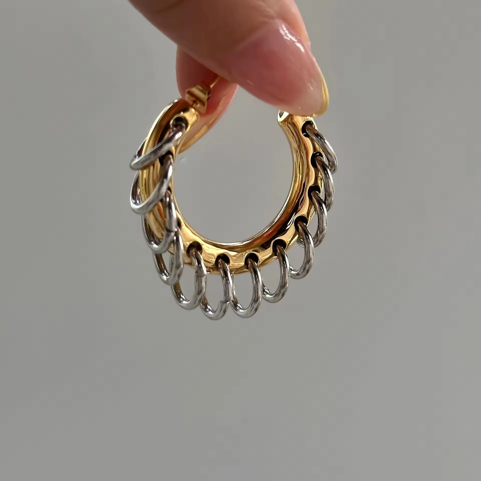 Jumping Through Hoops 18K Gold Plated Hoop Earrings