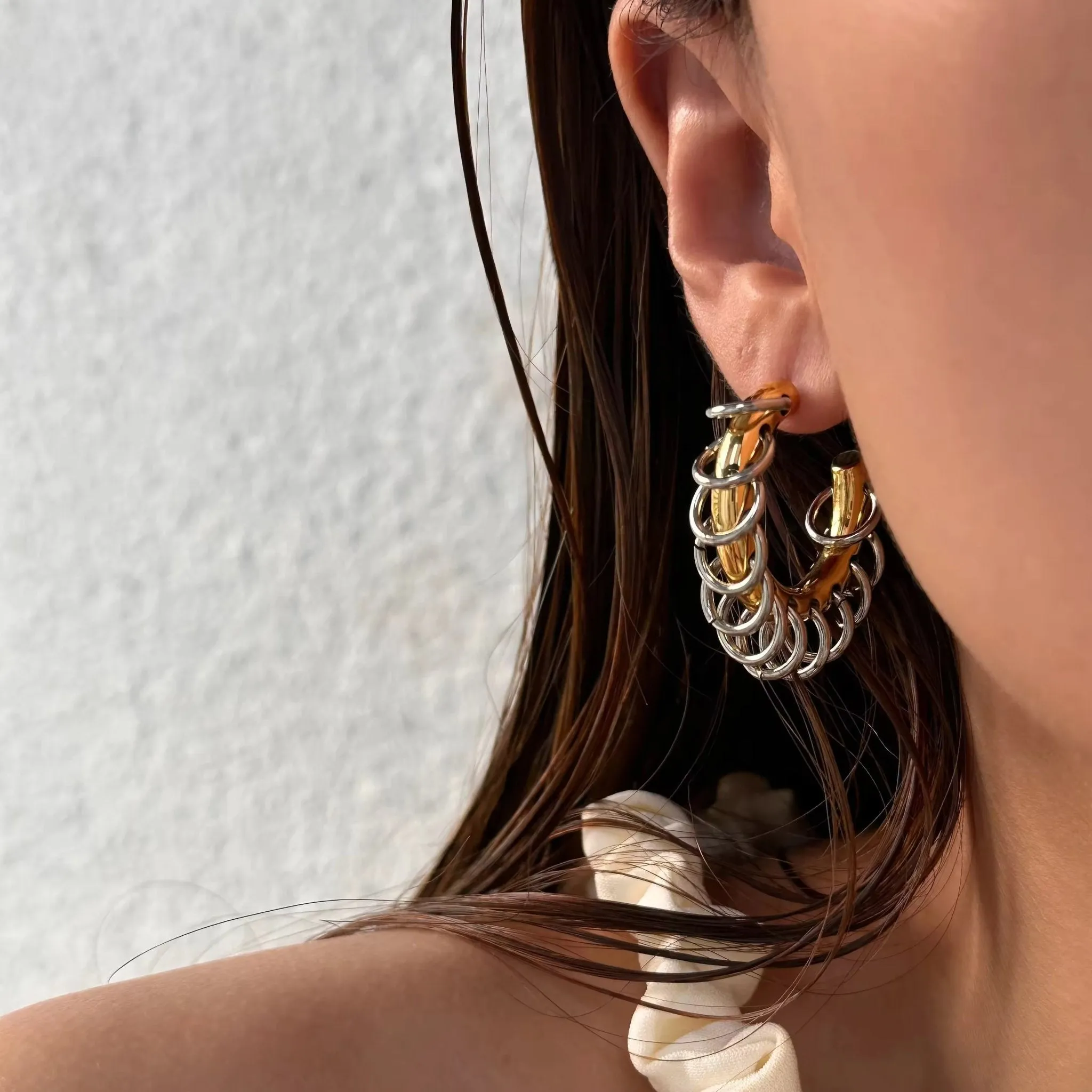 Jumping Through Hoops 18K Gold Plated Hoop Earrings