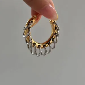 Jumping Through Hoops 18K Gold Plated Hoop Earrings
