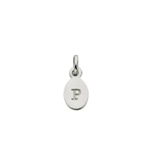 Kirstin Ash Oval Initial (P) in Silver