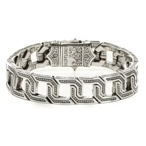 Konstantino Men's Hephaestus Collection Sterling Silver Cage Bracelet