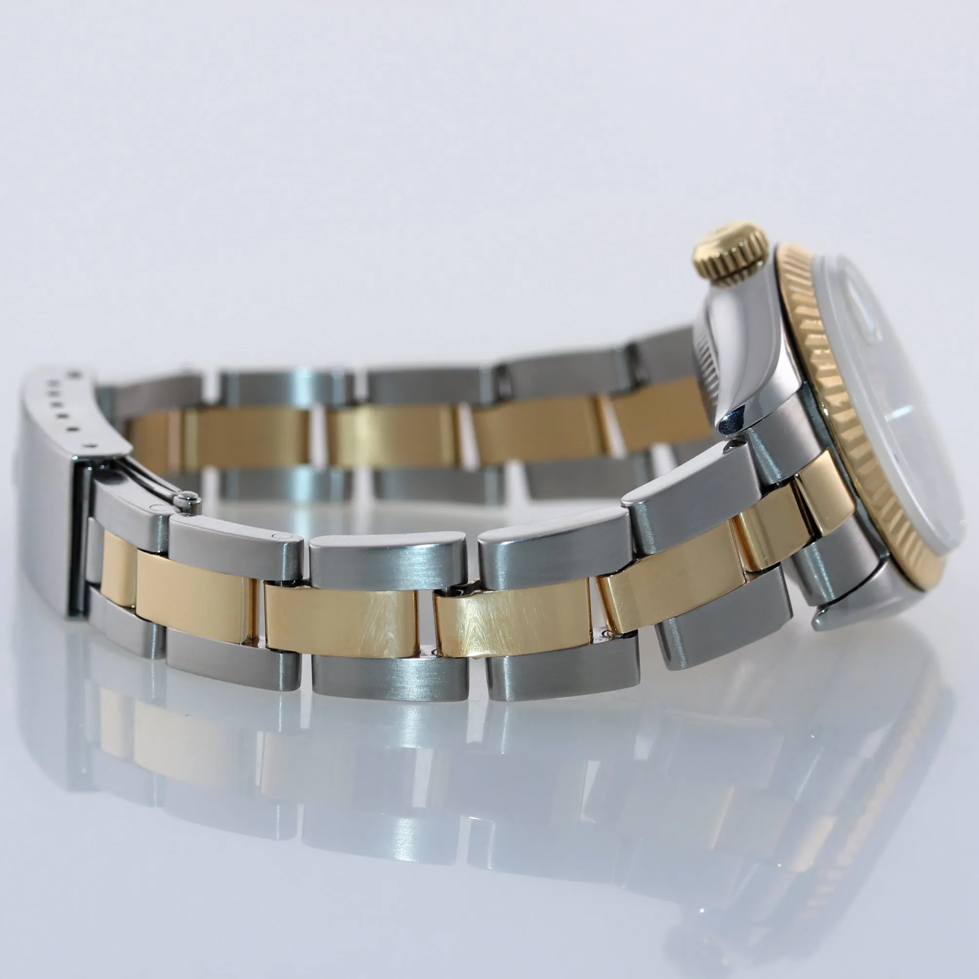 Ladies Rolex DateJust 79173 Champagne Oyster Two-Tone Gold 26mm Watch Box