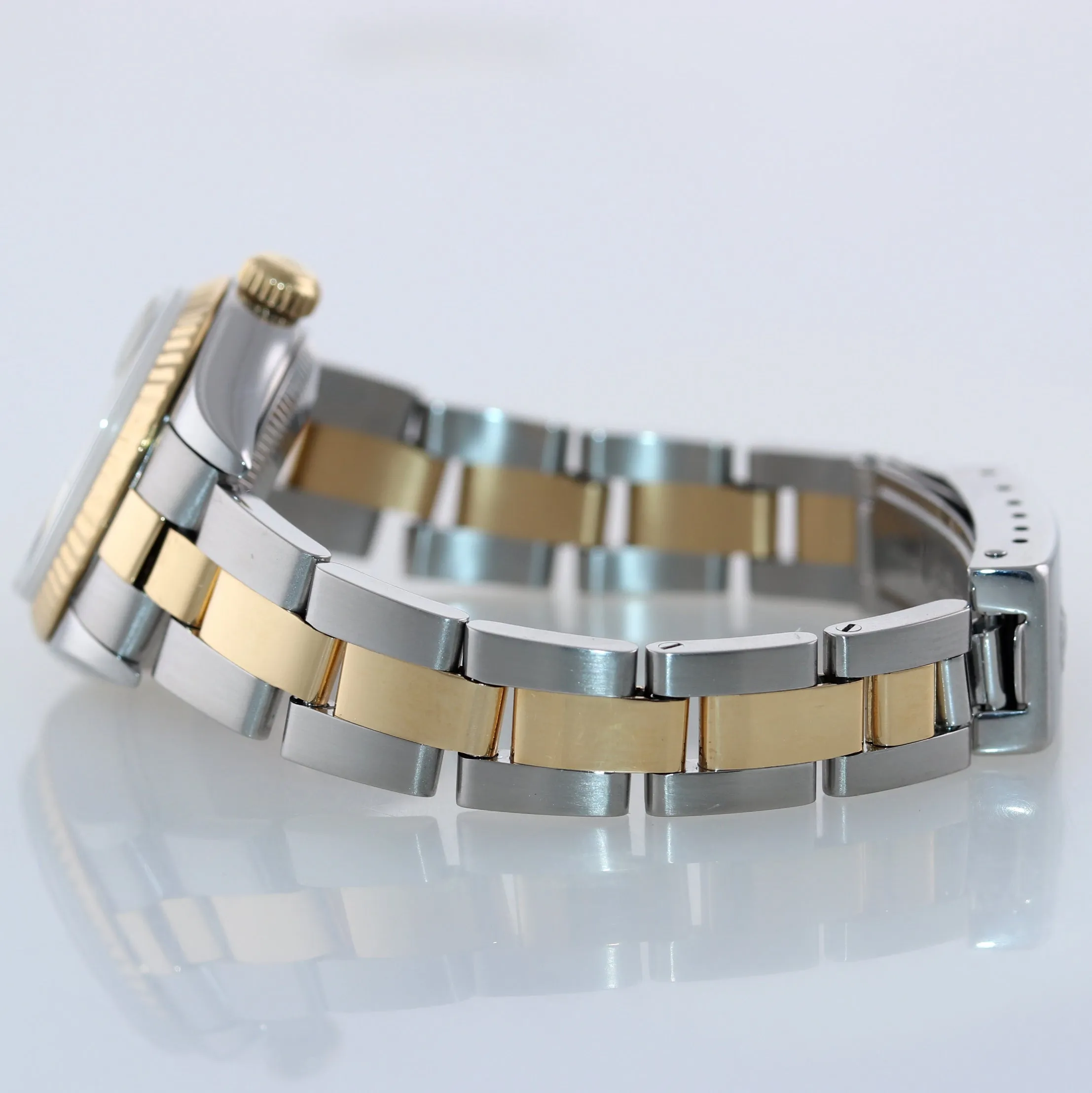 Ladies Rolex DateJust 79173 Champagne Oyster Two-Tone Gold 26mm Watch Box
