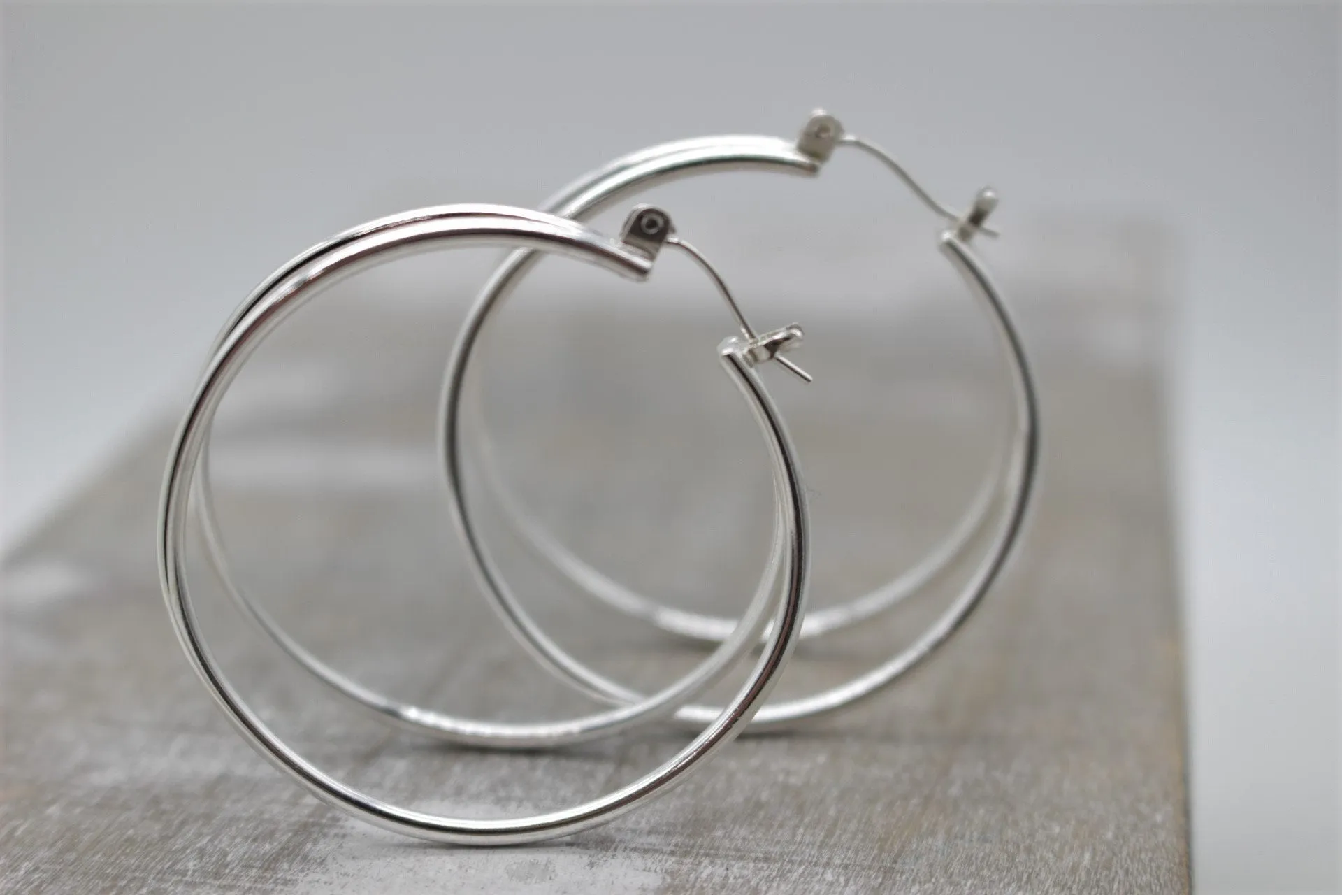 Large Double Hoop Earrings