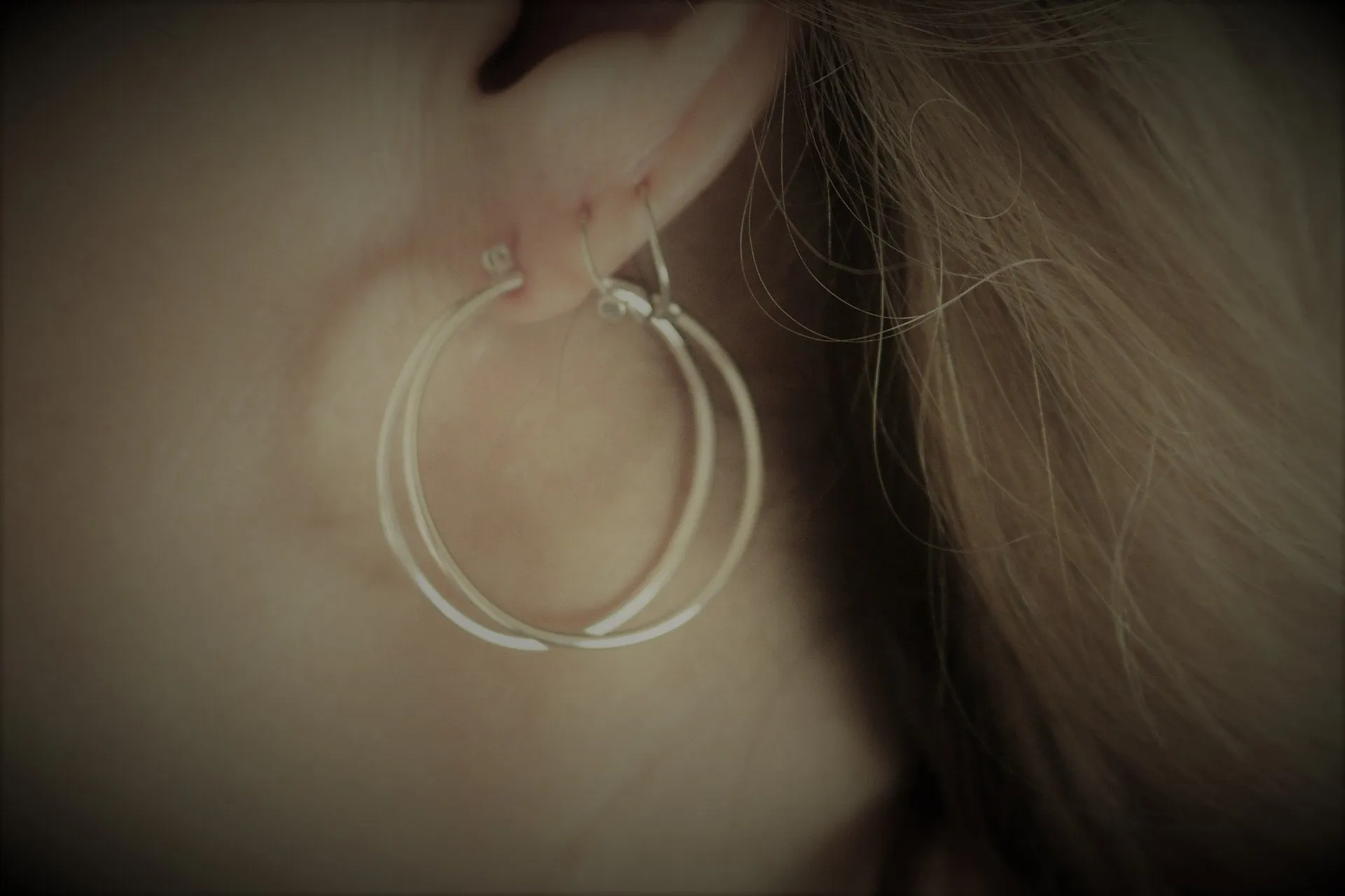 Large Double Hoop Earrings