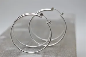 Large Double Hoop Earrings