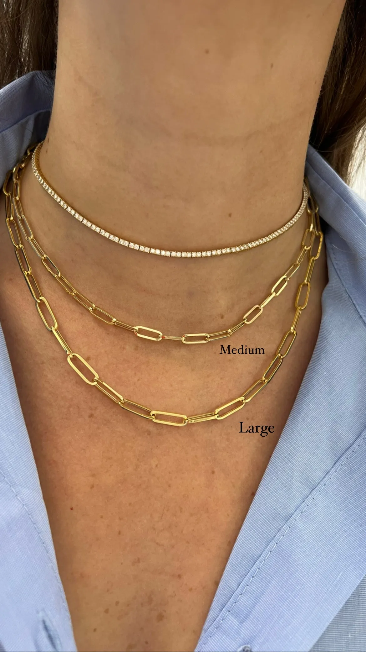 Large Paperclip Chain Necklace