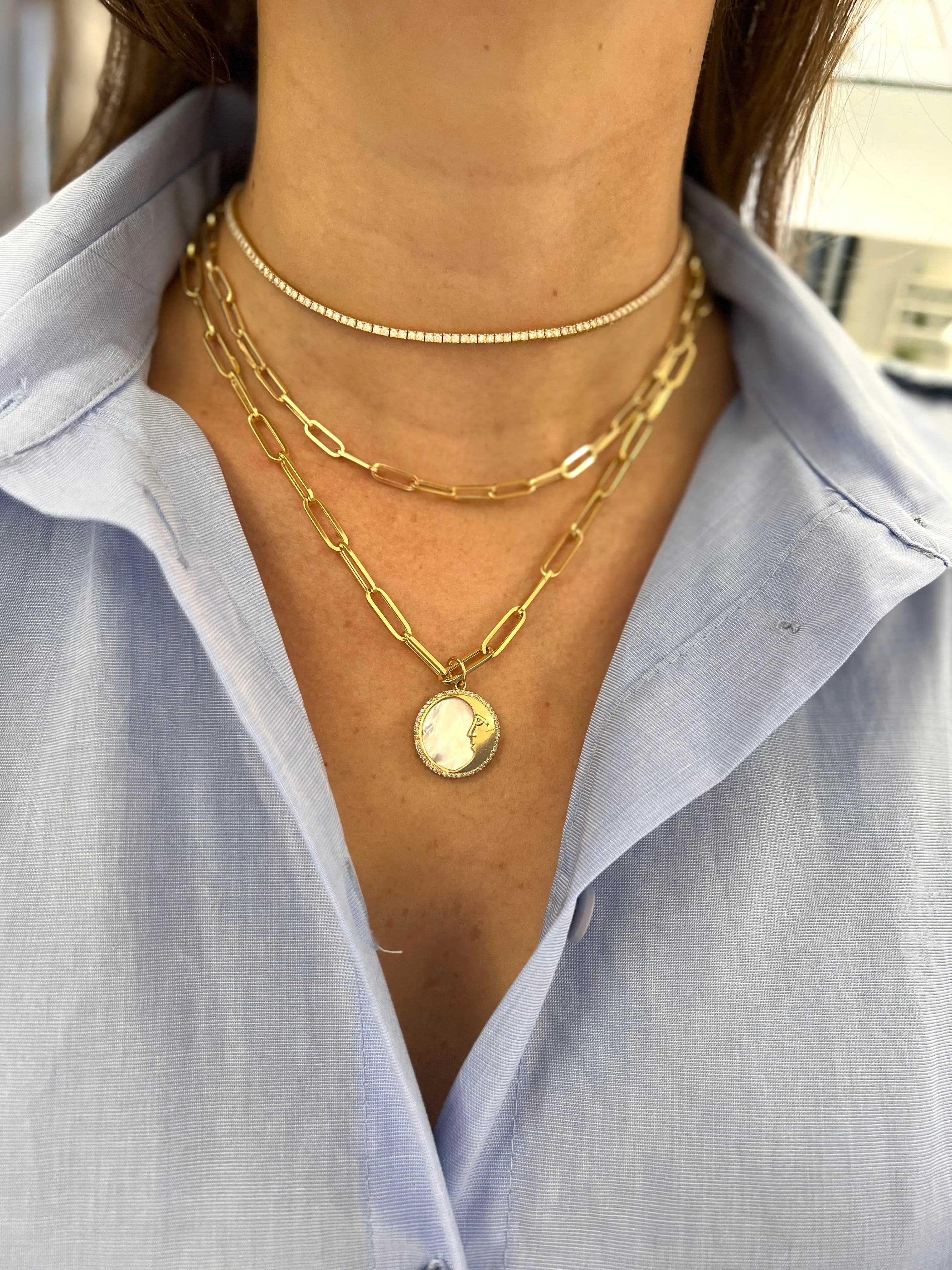 Large Paperclip Chain Necklace